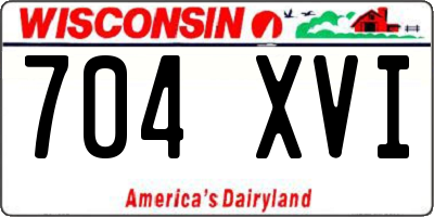 WI license plate 704XVI