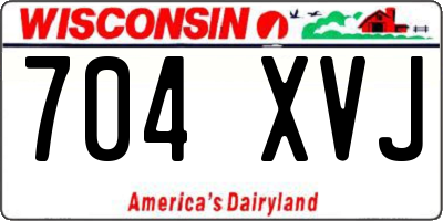 WI license plate 704XVJ