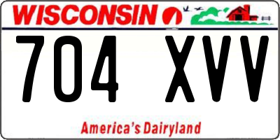 WI license plate 704XVV
