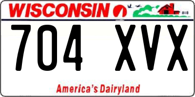 WI license plate 704XVX
