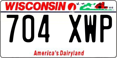 WI license plate 704XWP