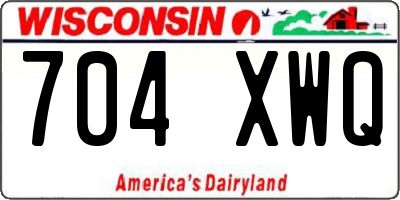 WI license plate 704XWQ