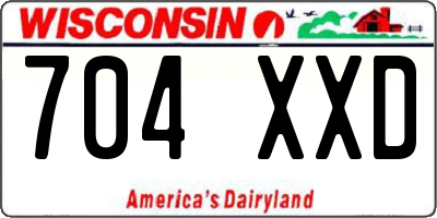 WI license plate 704XXD