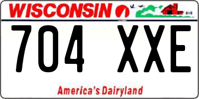 WI license plate 704XXE