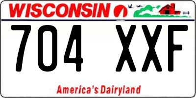 WI license plate 704XXF