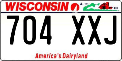WI license plate 704XXJ