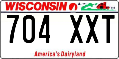 WI license plate 704XXT