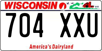 WI license plate 704XXU