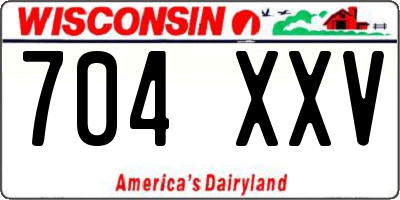 WI license plate 704XXV