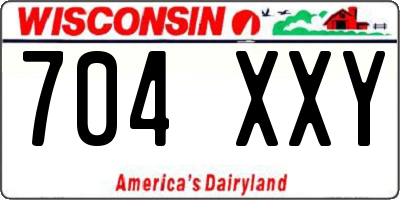 WI license plate 704XXY