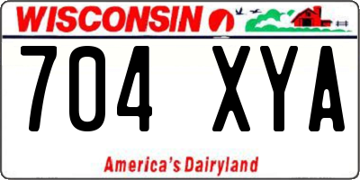 WI license plate 704XYA