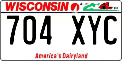 WI license plate 704XYC