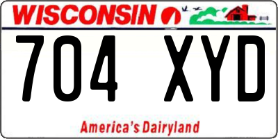 WI license plate 704XYD