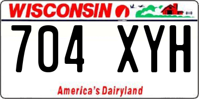 WI license plate 704XYH