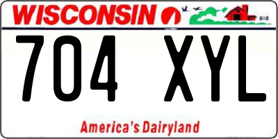 WI license plate 704XYL