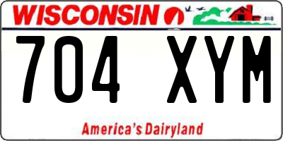 WI license plate 704XYM