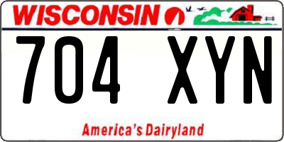 WI license plate 704XYN