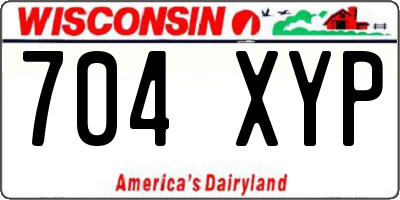 WI license plate 704XYP