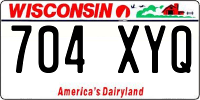 WI license plate 704XYQ