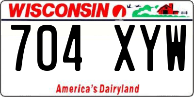 WI license plate 704XYW