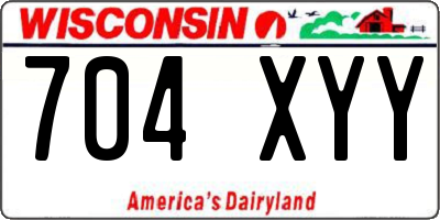 WI license plate 704XYY