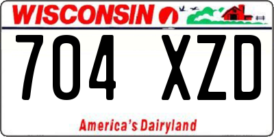 WI license plate 704XZD