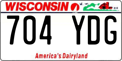 WI license plate 704YDG