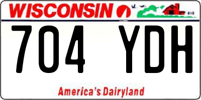 WI license plate 704YDH