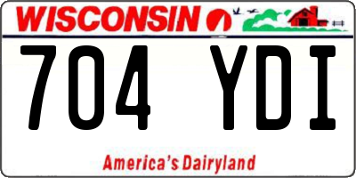 WI license plate 704YDI