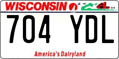 WI license plate 704YDL