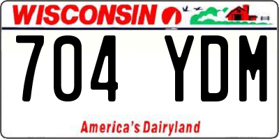 WI license plate 704YDM