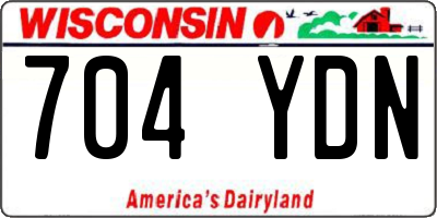 WI license plate 704YDN