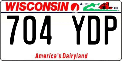 WI license plate 704YDP