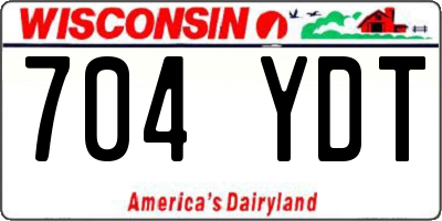 WI license plate 704YDT
