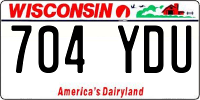 WI license plate 704YDU