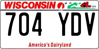 WI license plate 704YDV