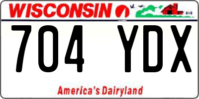 WI license plate 704YDX