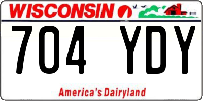 WI license plate 704YDY
