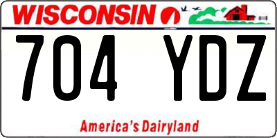 WI license plate 704YDZ
