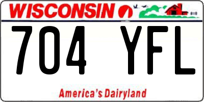 WI license plate 704YFL