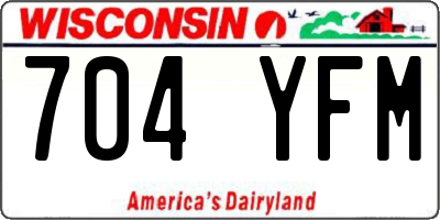 WI license plate 704YFM