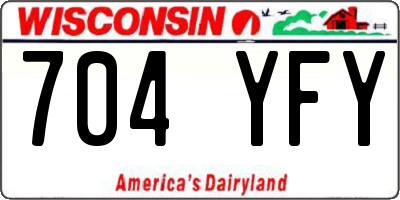 WI license plate 704YFY