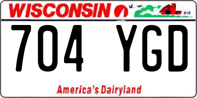 WI license plate 704YGD
