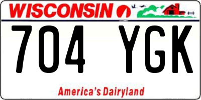 WI license plate 704YGK