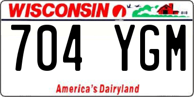 WI license plate 704YGM