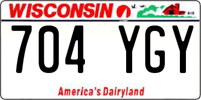 WI license plate 704YGY