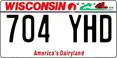 WI license plate 704YHD