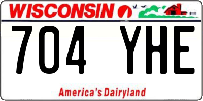 WI license plate 704YHE