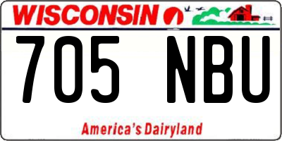 WI license plate 705NBU