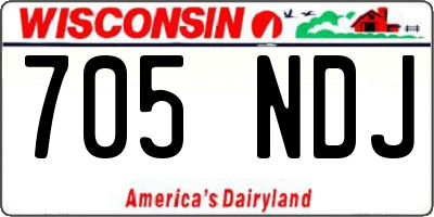 WI license plate 705NDJ